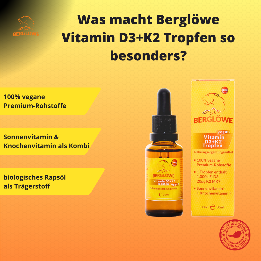 Vitamin D3+K2 Tropfen, vegan