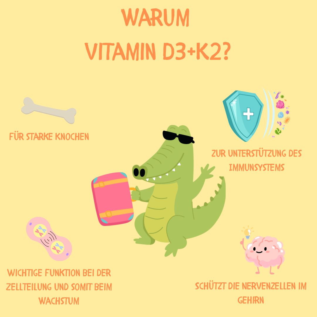 Vitamin D3+K2 für Kinder