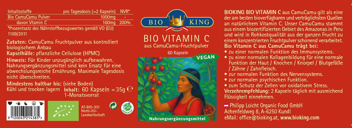 Bio Vitamin C CamuCamu, 60 Kapseln