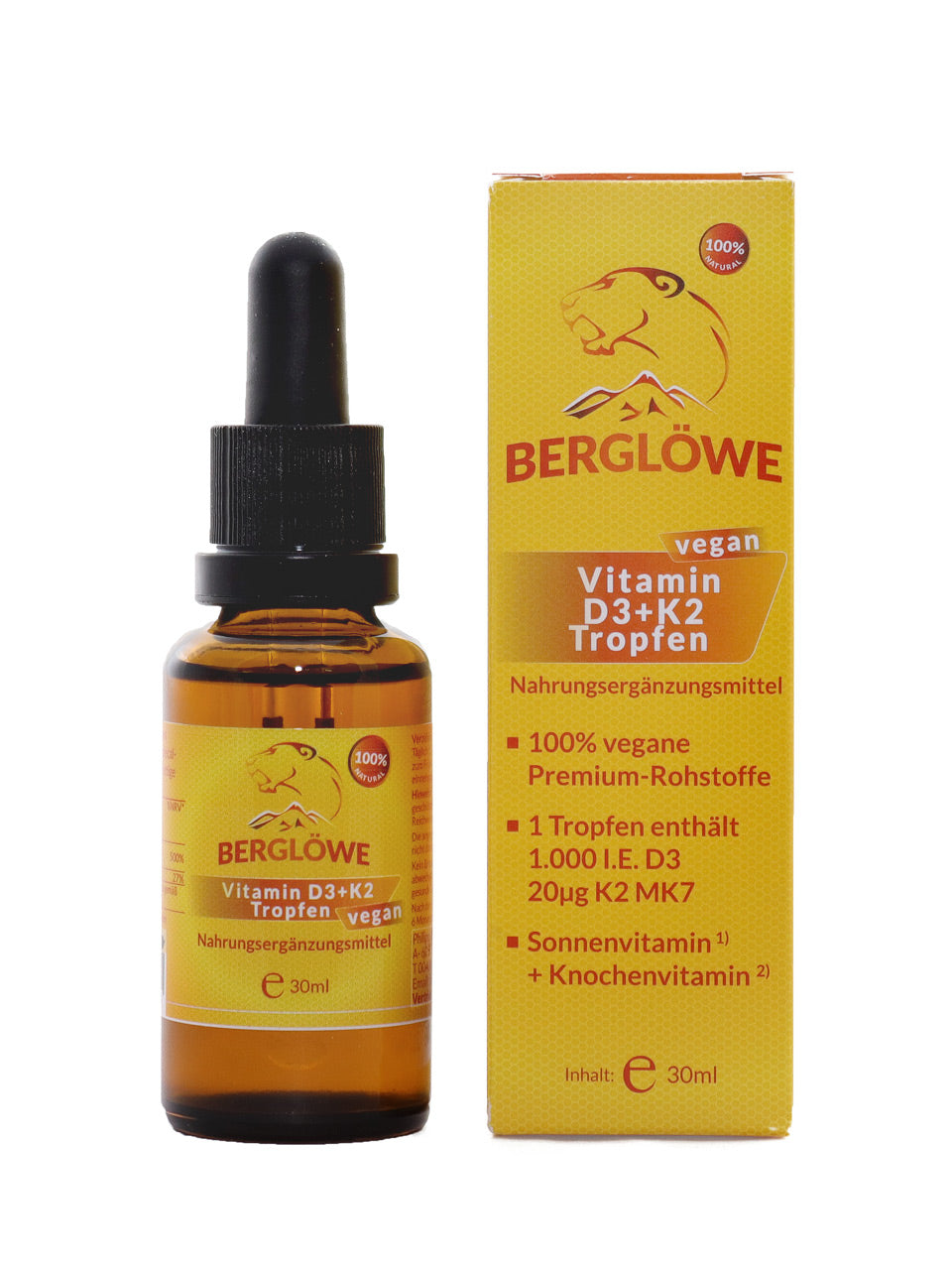 Vitamin D3+K2 Tropfen, vegan