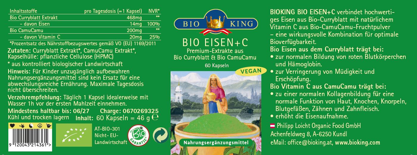Bio Eisen+C, 60 Kapseln