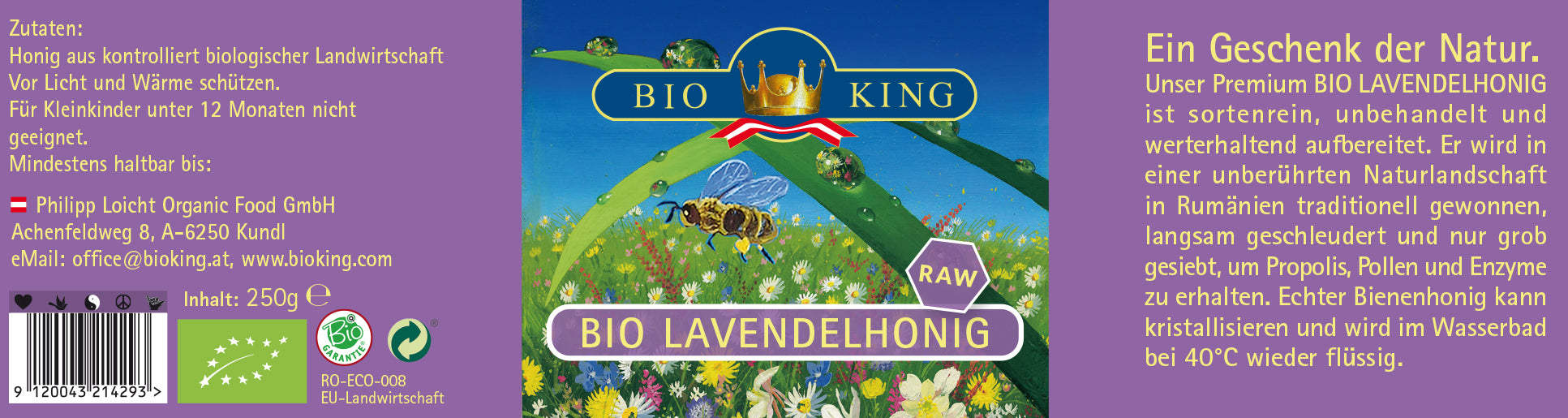 Bio Lavendelhonig