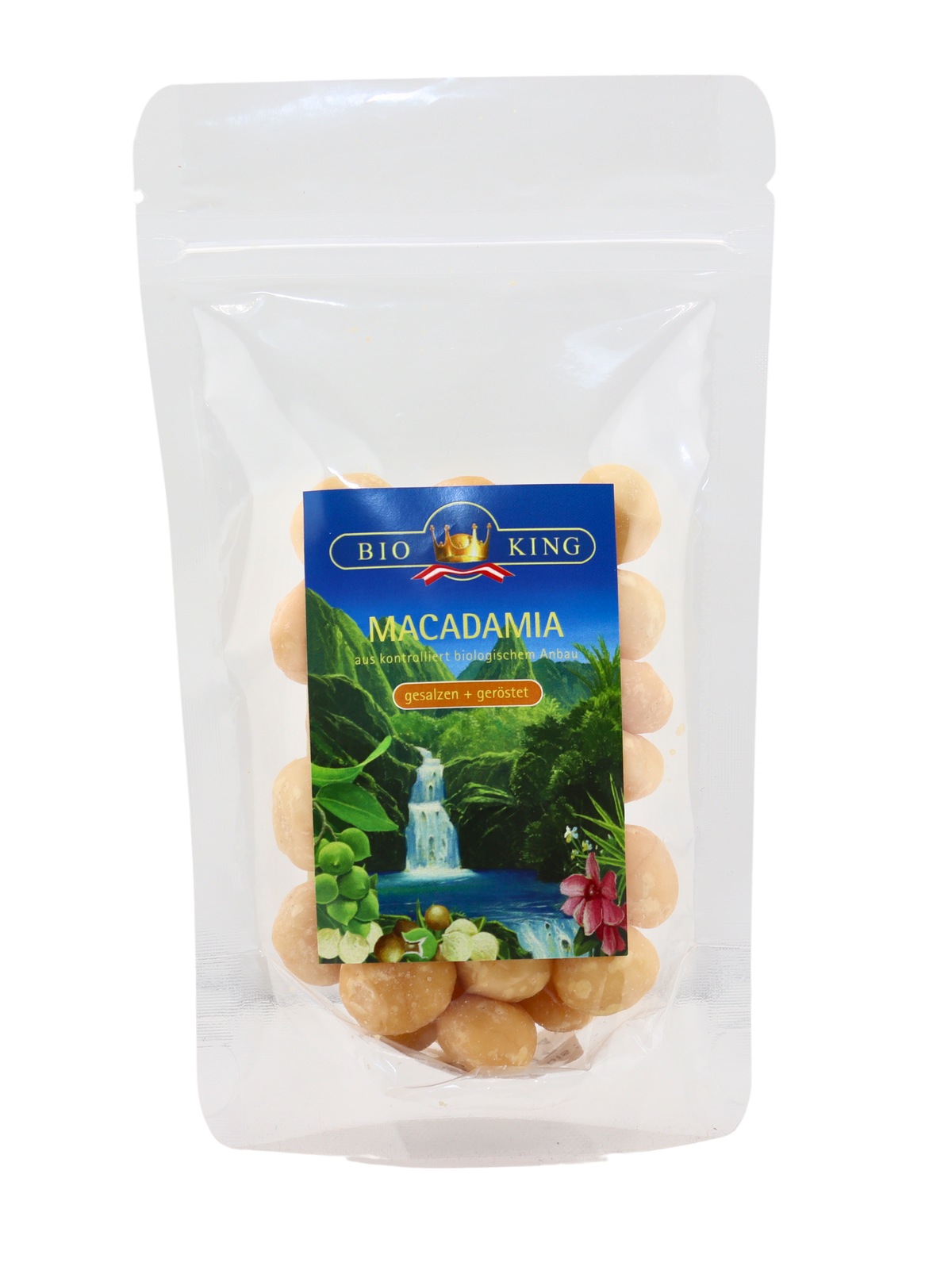 Bio Macadamia, geröstet und gesalzen