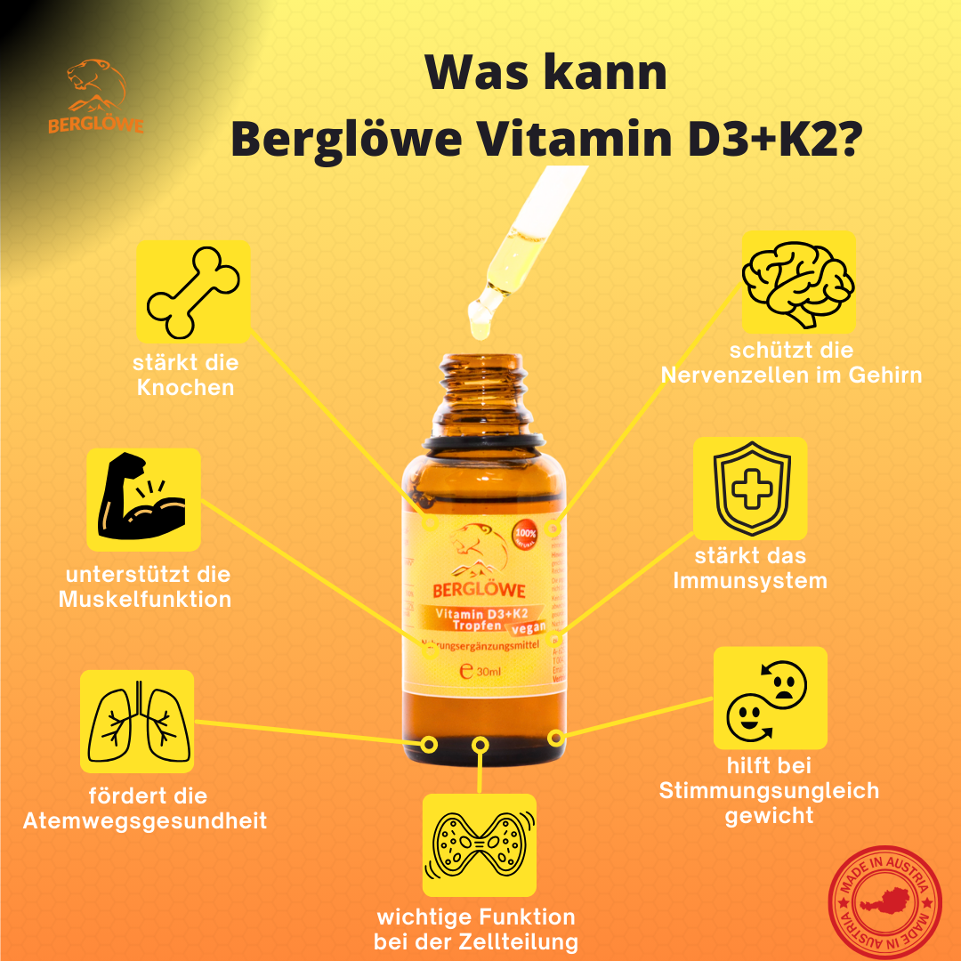 Vitamin D3+K2 Tropfen, vegan