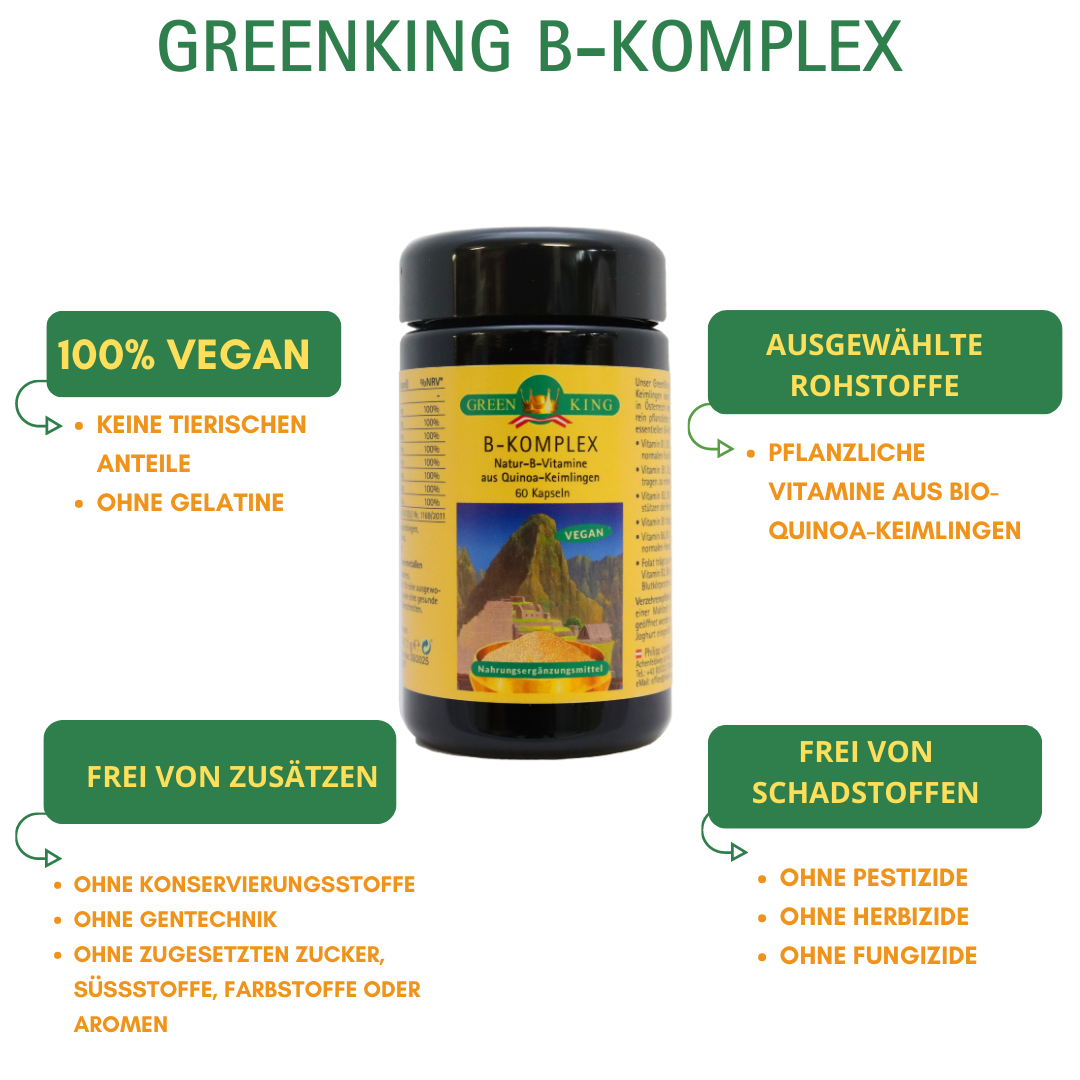 Natürlicher Vitamin B-Komplex, 60 Kapseln