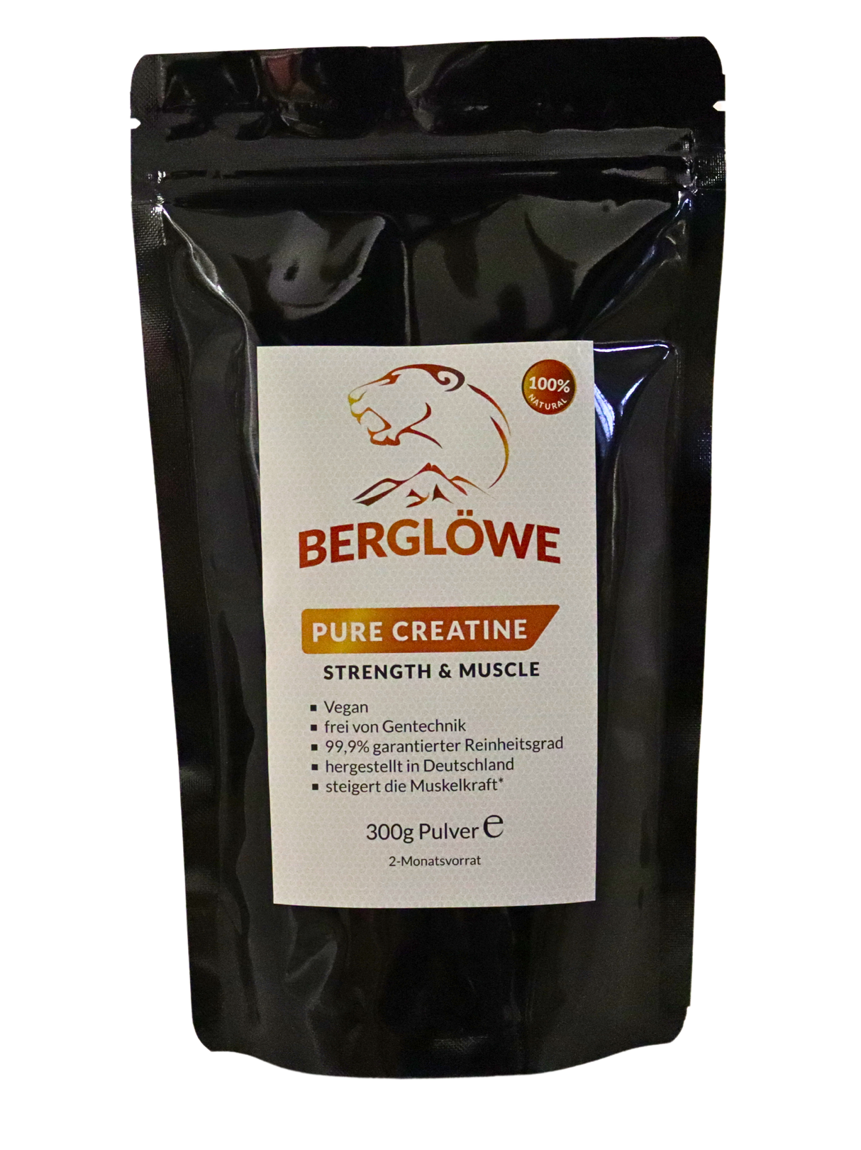 Pure Creatine von Berglöwe, Pulver zur Nahrungsergänzung
