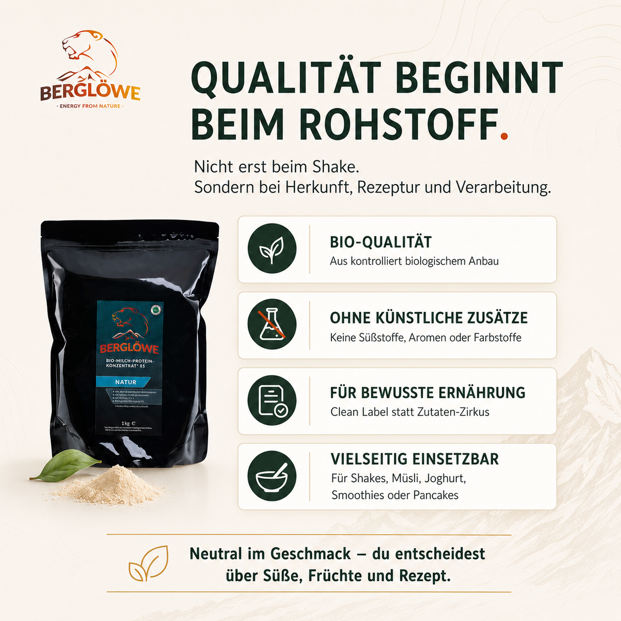 Bio Milch-Protein-Konzentrat 85, Natur