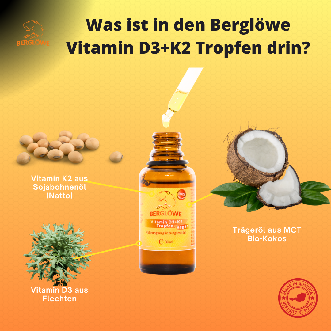 Vitamin D3+K2 Tropfen, vegan