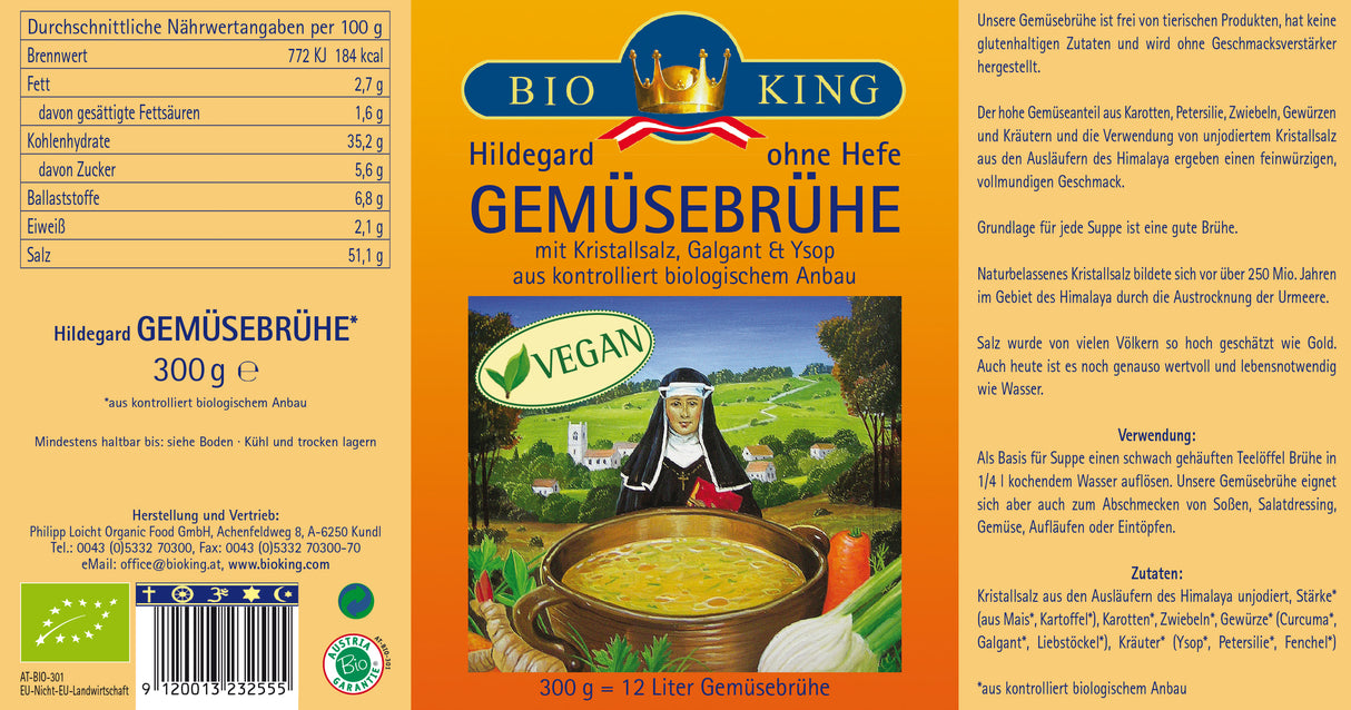 Bio Gemüsebrühe, nach der Art der Heiligen Hildegard