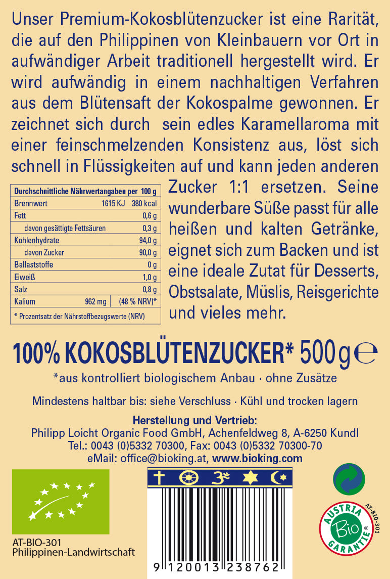 Bio Premium KOKOSBLÜTENZUCKER