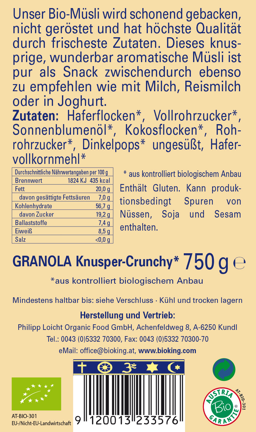 Bio Crunchy Granola