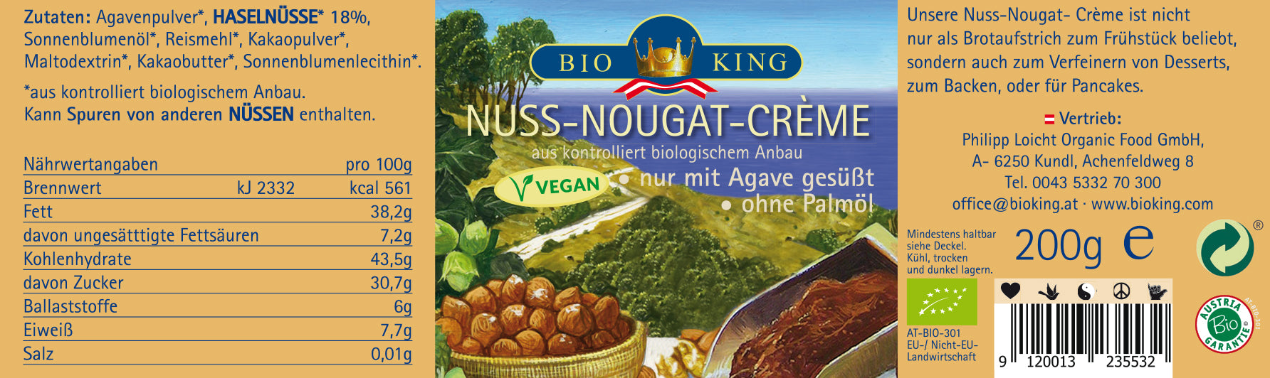 Bio NUSS-NOUGAT-CRÈME