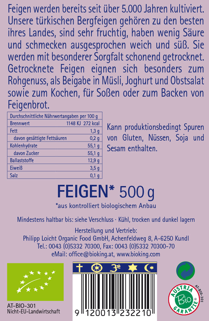 Bio Feigen, getrocknet