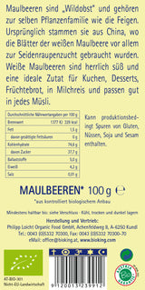 weiße Bio Maulbeeren, getrocknet