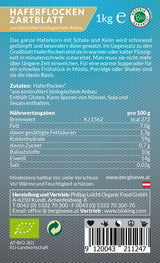 Bio Vollkorn-Haferflocken, Zartblatt